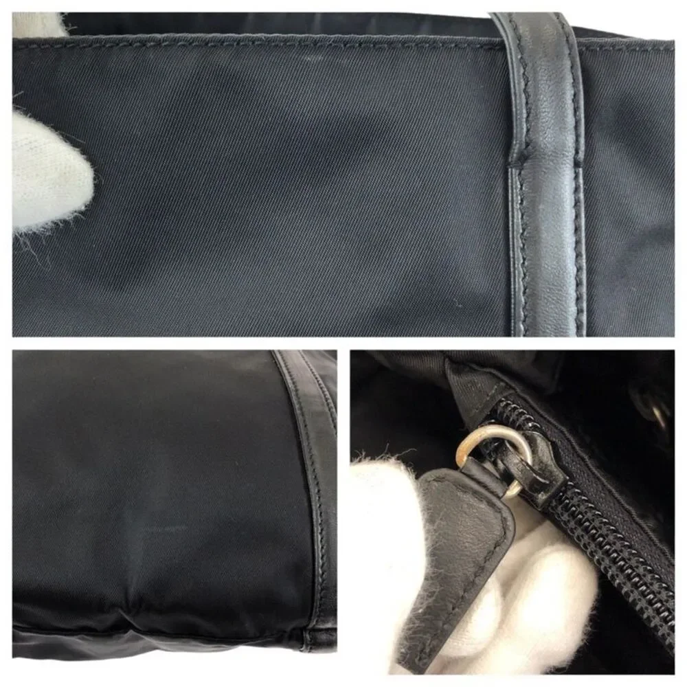 Prada Nylon Leather Tessuto Triangle Logo Shoulder Bag - Picture 6 of 10